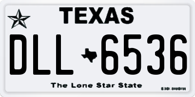 TX license plate DLL6536