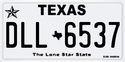 TX license plate DLL6537