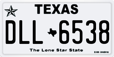 TX license plate DLL6538