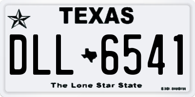 TX license plate DLL6541