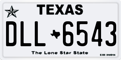 TX license plate DLL6543