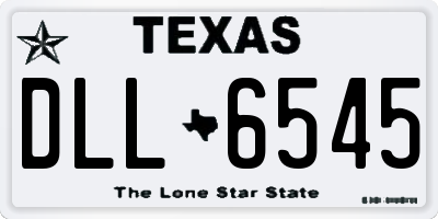 TX license plate DLL6545