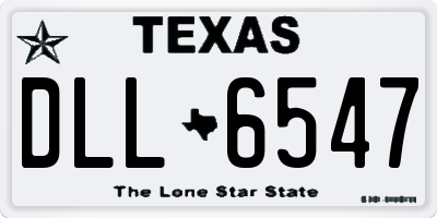 TX license plate DLL6547