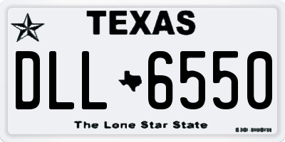 TX license plate DLL6550