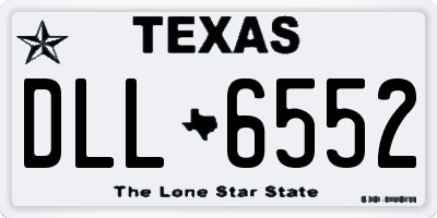 TX license plate DLL6552