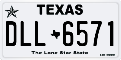 TX license plate DLL6571