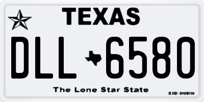 TX license plate DLL6580