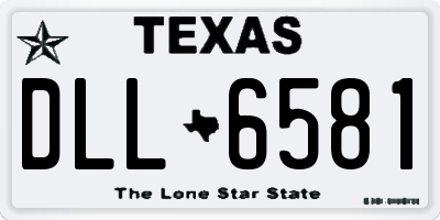 TX license plate DLL6581