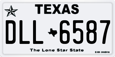 TX license plate DLL6587