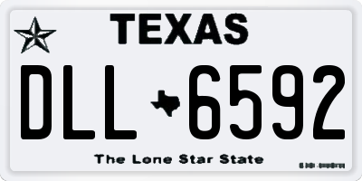TX license plate DLL6592