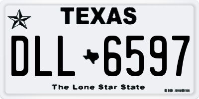 TX license plate DLL6597