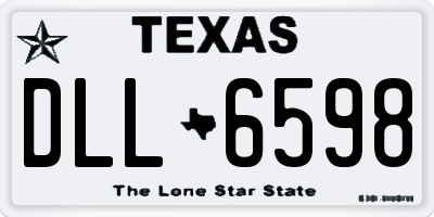 TX license plate DLL6598