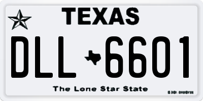 TX license plate DLL6601