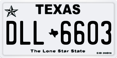 TX license plate DLL6603