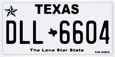 TX license plate DLL6604