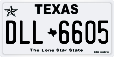 TX license plate DLL6605