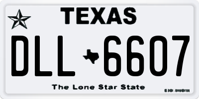 TX license plate DLL6607