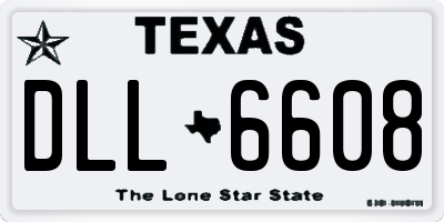 TX license plate DLL6608