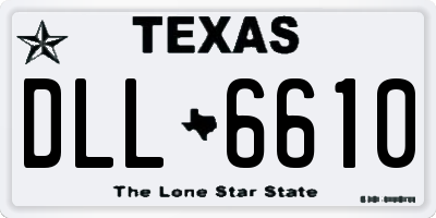 TX license plate DLL6610