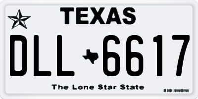 TX license plate DLL6617