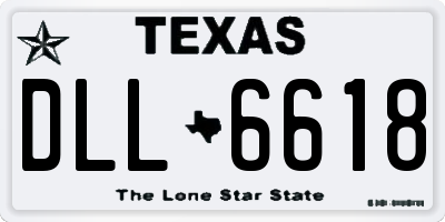 TX license plate DLL6618