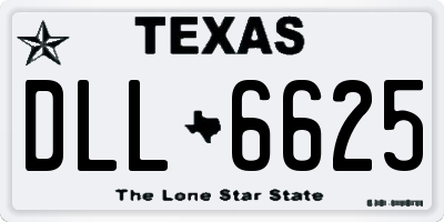TX license plate DLL6625