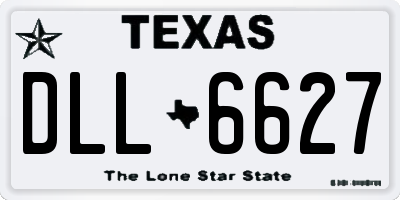 TX license plate DLL6627