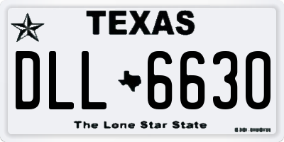 TX license plate DLL6630