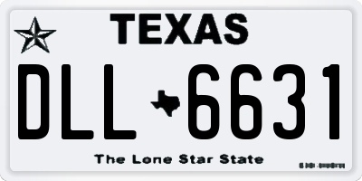 TX license plate DLL6631