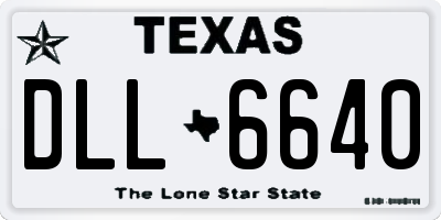 TX license plate DLL6640