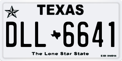 TX license plate DLL6641