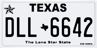 TX license plate DLL6642