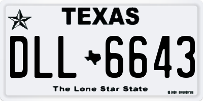 TX license plate DLL6643