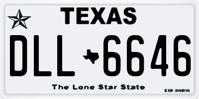 TX license plate DLL6646