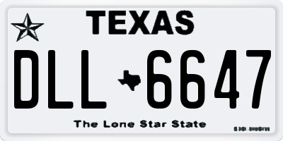 TX license plate DLL6647