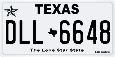 TX license plate DLL6648