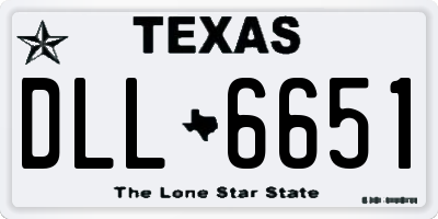 TX license plate DLL6651