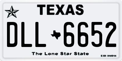 TX license plate DLL6652
