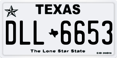 TX license plate DLL6653