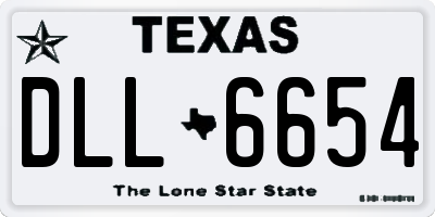 TX license plate DLL6654