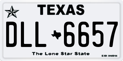 TX license plate DLL6657