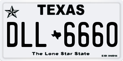 TX license plate DLL6660