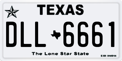 TX license plate DLL6661