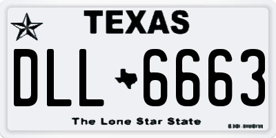 TX license plate DLL6663