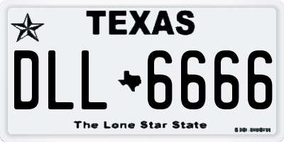 TX license plate DLL6666