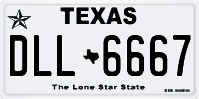 TX license plate DLL6667