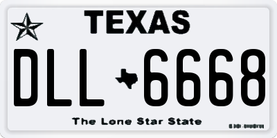 TX license plate DLL6668