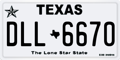 TX license plate DLL6670