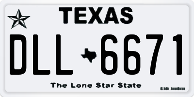 TX license plate DLL6671