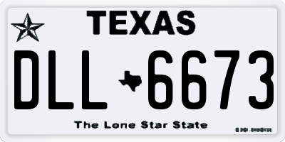 TX license plate DLL6673
